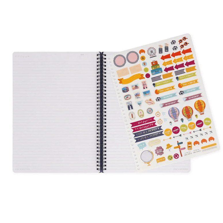 Legami - Quaderno Spiralato a Righe Maxi a tema Travel Stickers (A4NOTS0059) - 6