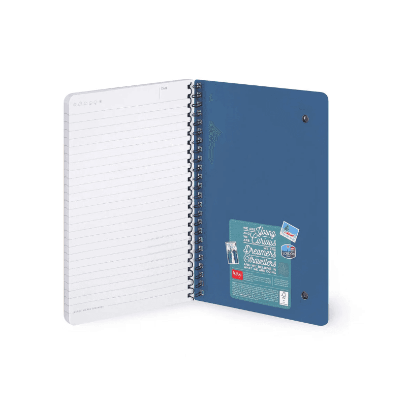 Legami - Quaderno a Righe con Spirale - Foglio A5  a tema Travel Stickers (A5NOTS0048) - 3