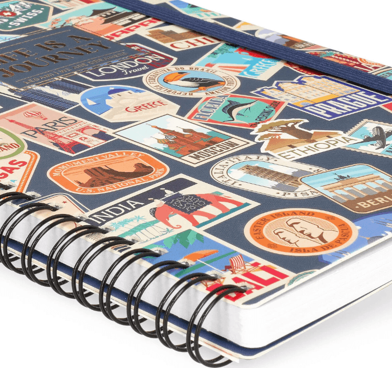 Legami - Quaderno a Righe con Spirale - Foglio A5  a tema Travel Stickers (A5NOTS0048) - 4