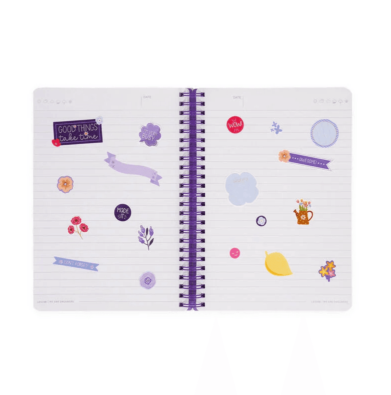 Legami - Quaderno a Righe con Spirale - Foglio A5  tema Flowers (A5NOTS0049) - 6