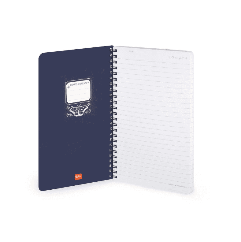 Legami - Quaderno a Righe con Spirale - Foglio A5  a tema Moth (A5NOTS0053) - 2
