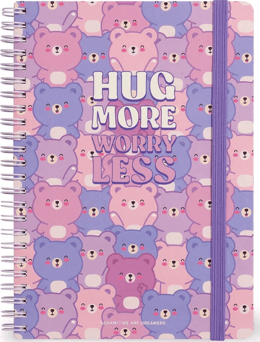 Legami - Quaderno a Righe con Spirale - Foglio A5 a tema Teddy Bear (A5NOTS0050)
