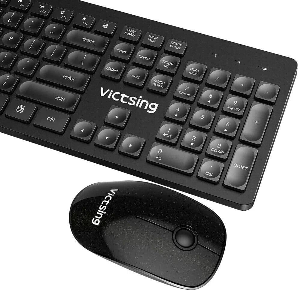 Set tastiera e mouse wireless ultra sottile senza fili, VicTsing PC176B - 8