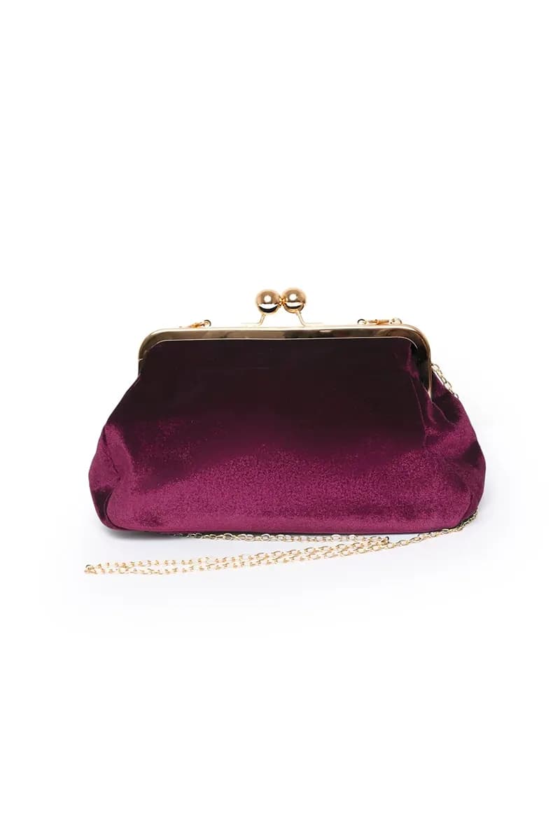 MYA ACCESSORIES | Borsa pochette in velluto viola - 2