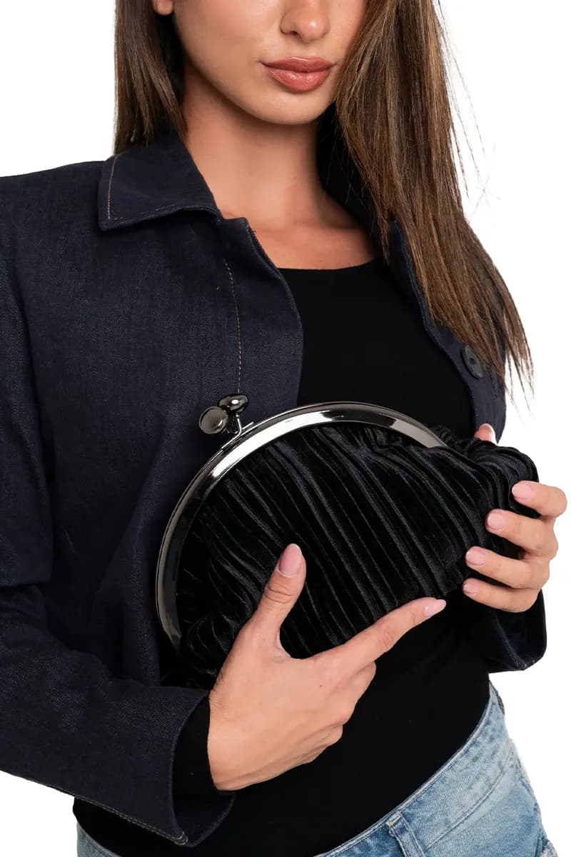MYA ACCESSORIES | Borsa pochette tessuto in velluto - 3
