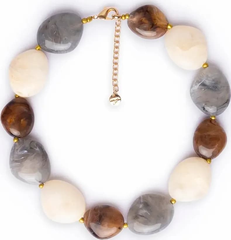 MYA ACCESSORIES | Collana girocollo con pietre schiacciate - 2