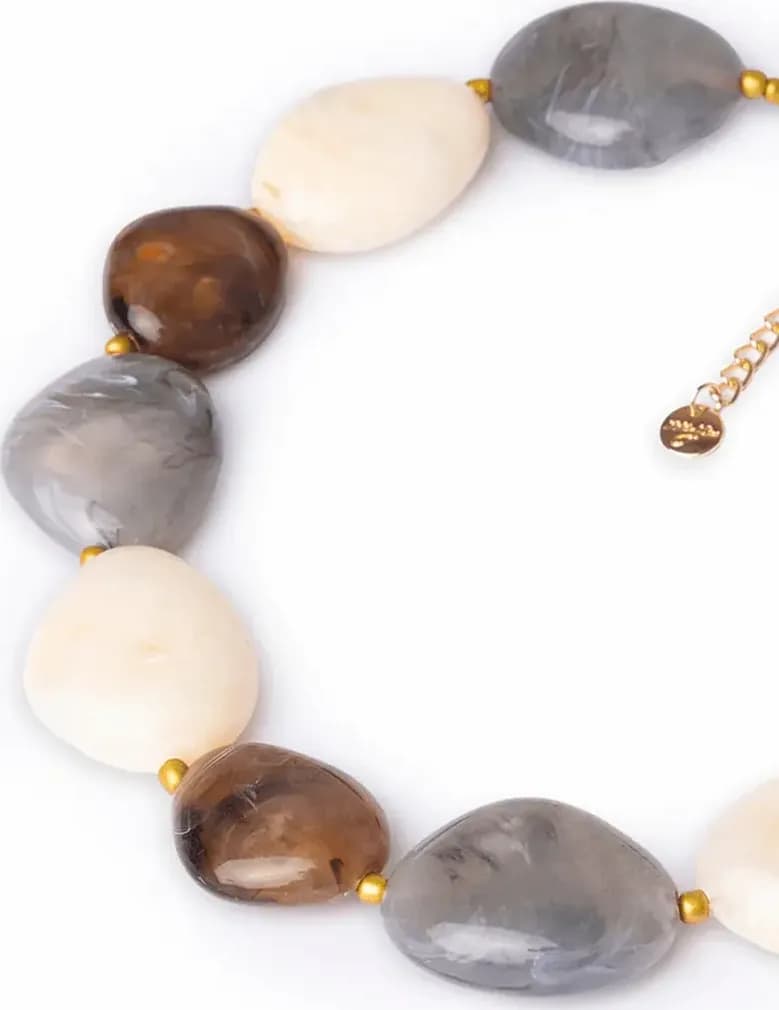 MYA ACCESSORIES | Collana girocollo con pietre schiacciate - 3