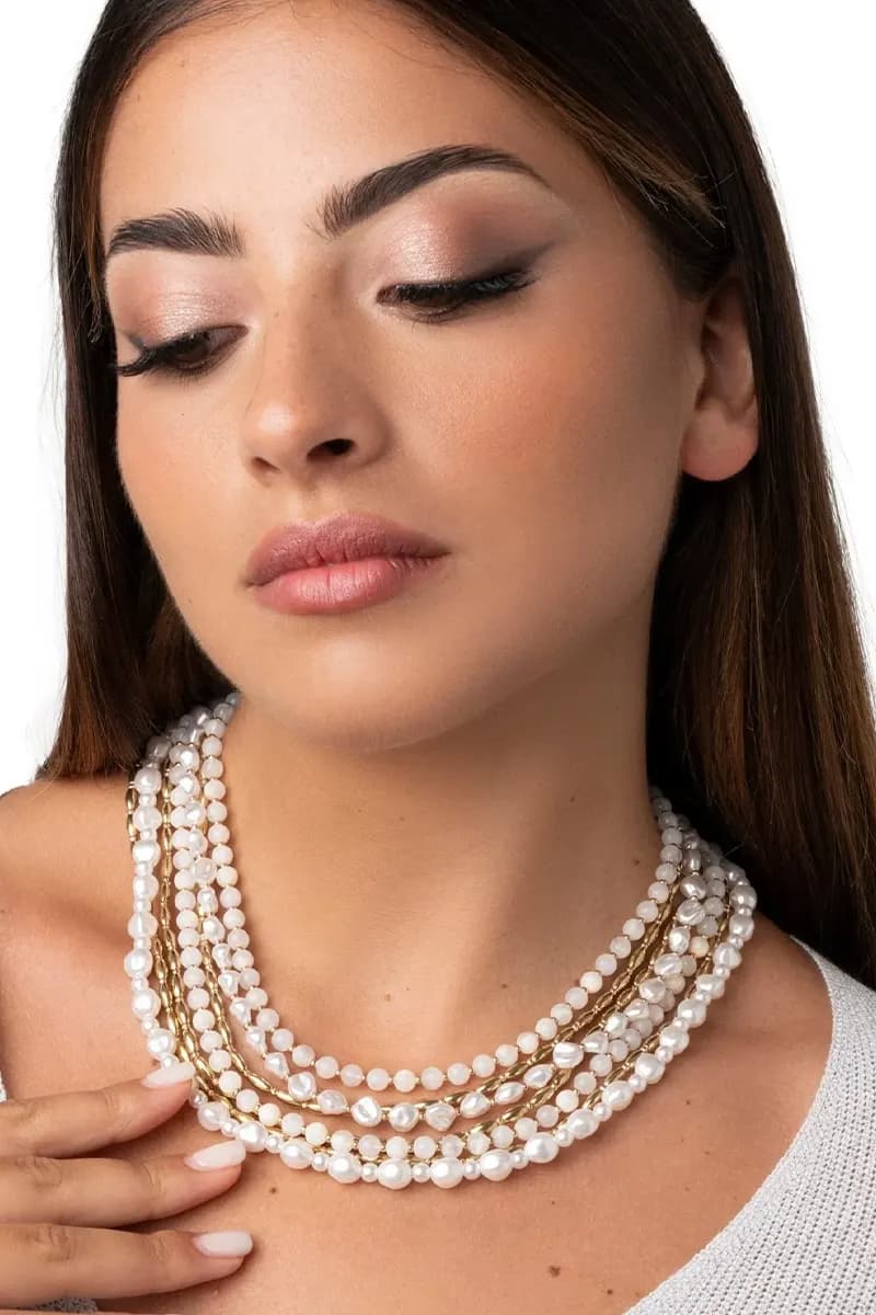 MYA ACCESSORIES | Collana girocollo a catena multilinee - 4