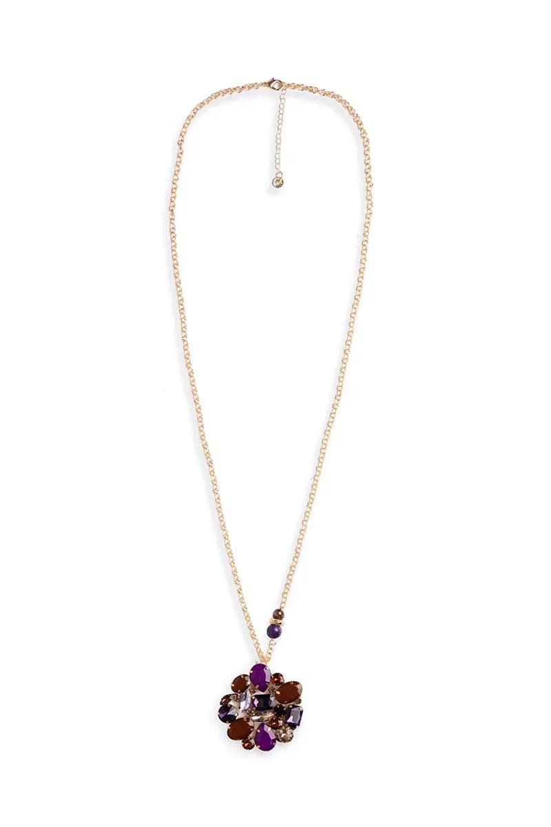MYA ACCESSORIES | Collana lunga in catena con fiore - 2