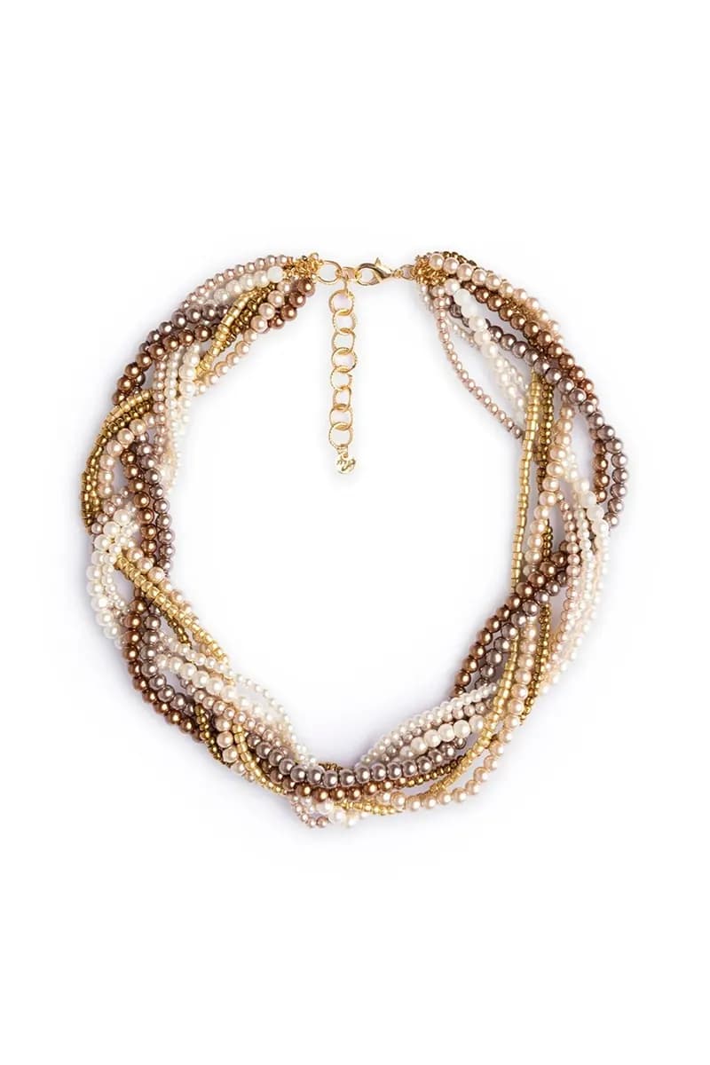 MYA ACCESSORIES | Collana girocollo con perle in vetro - 2