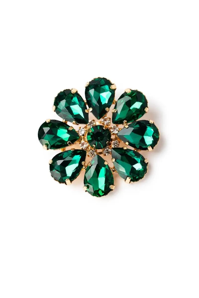 MYA ACCESSORIES | Spilla a fiore con pietre in vetro - 2