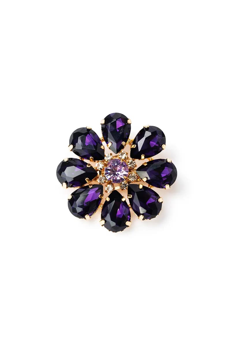 MYA ACCESSORIES | Spilla a fiore con pietre in vetro - 3