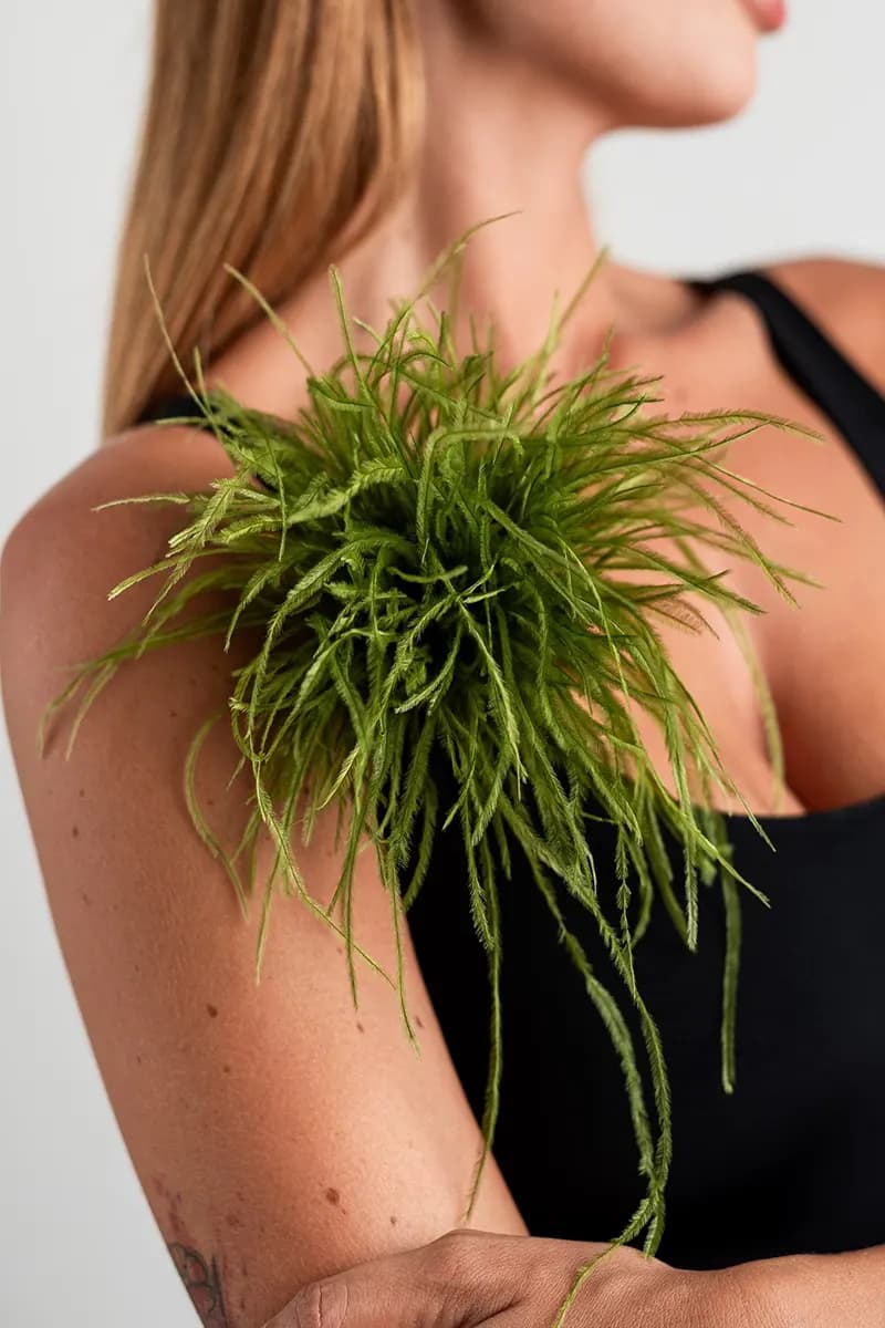 MYA ACCESSORIES | Spilla con piume verde lime - 3