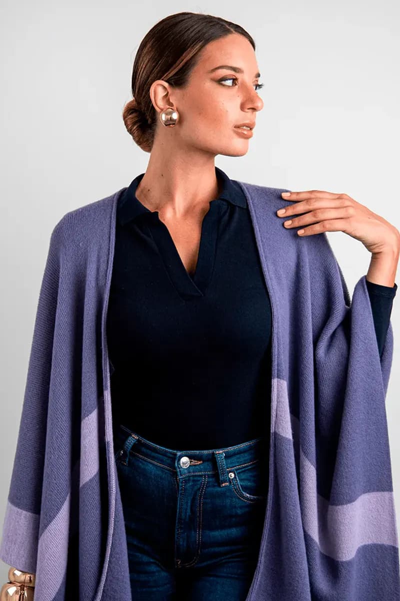 MYA ACCESSORIES | Mantella viola e lilla - 3