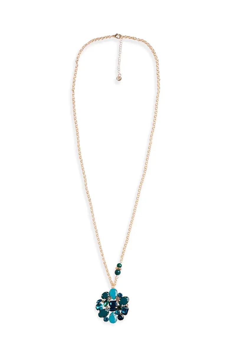 MYA ACCESSORIES | Collana lunga in catena con fiore in vetro - 2