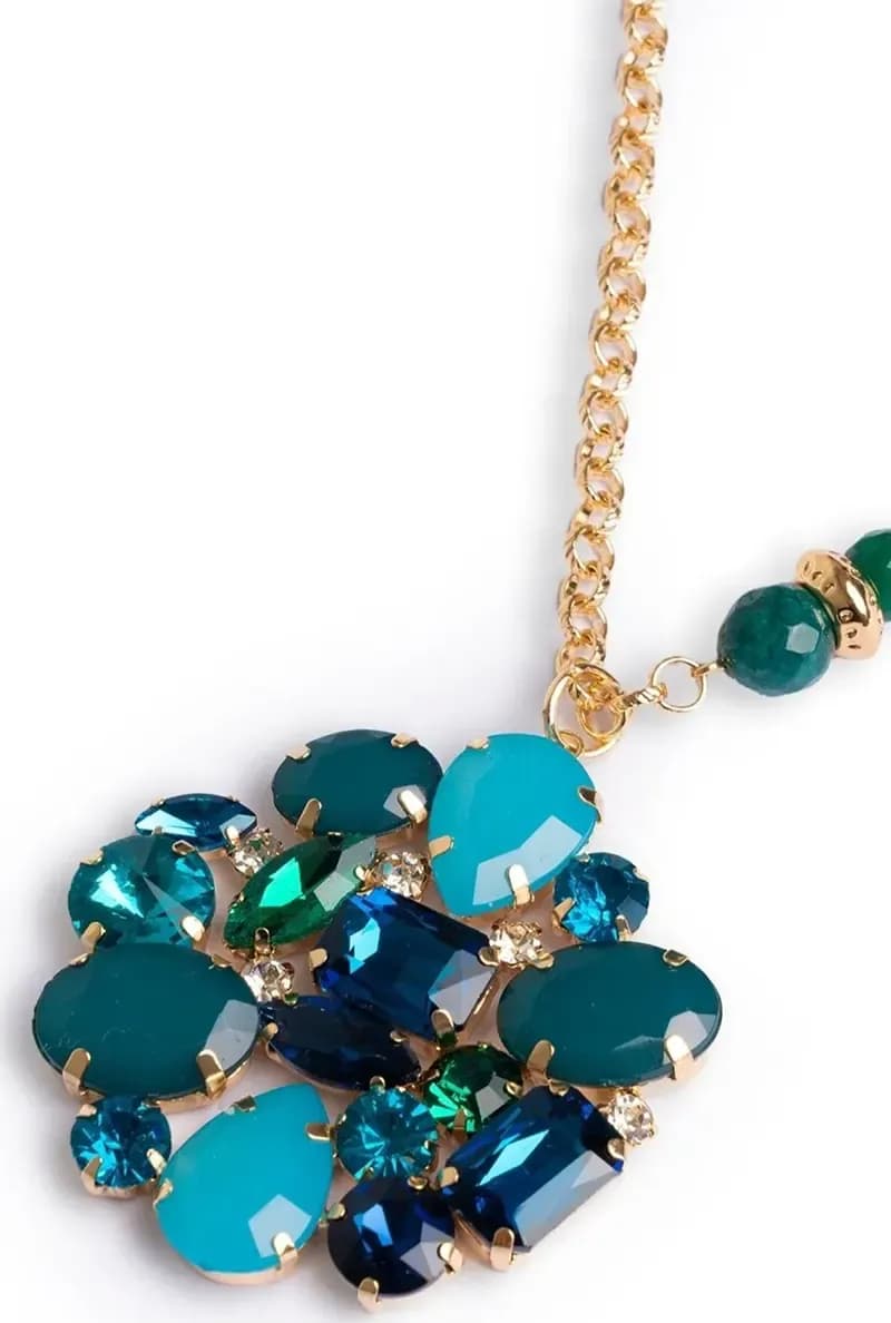MYA ACCESSORIES | Collana lunga in catena con fiore in vetro - 3