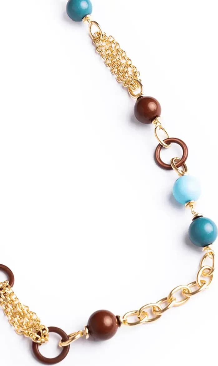 MYA ACCESSORIES | Collana lunga in metallo con sfere - 3