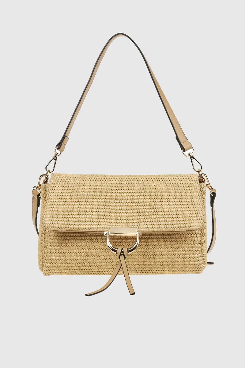 VERDE FASHION | Pochette rafia trama intrecciata - 5