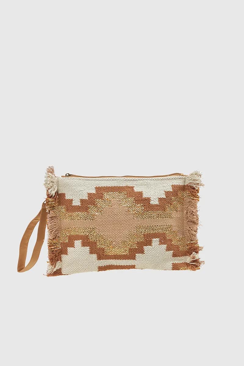 VERDE FASHION | Pochette in tessuto decorato - 2