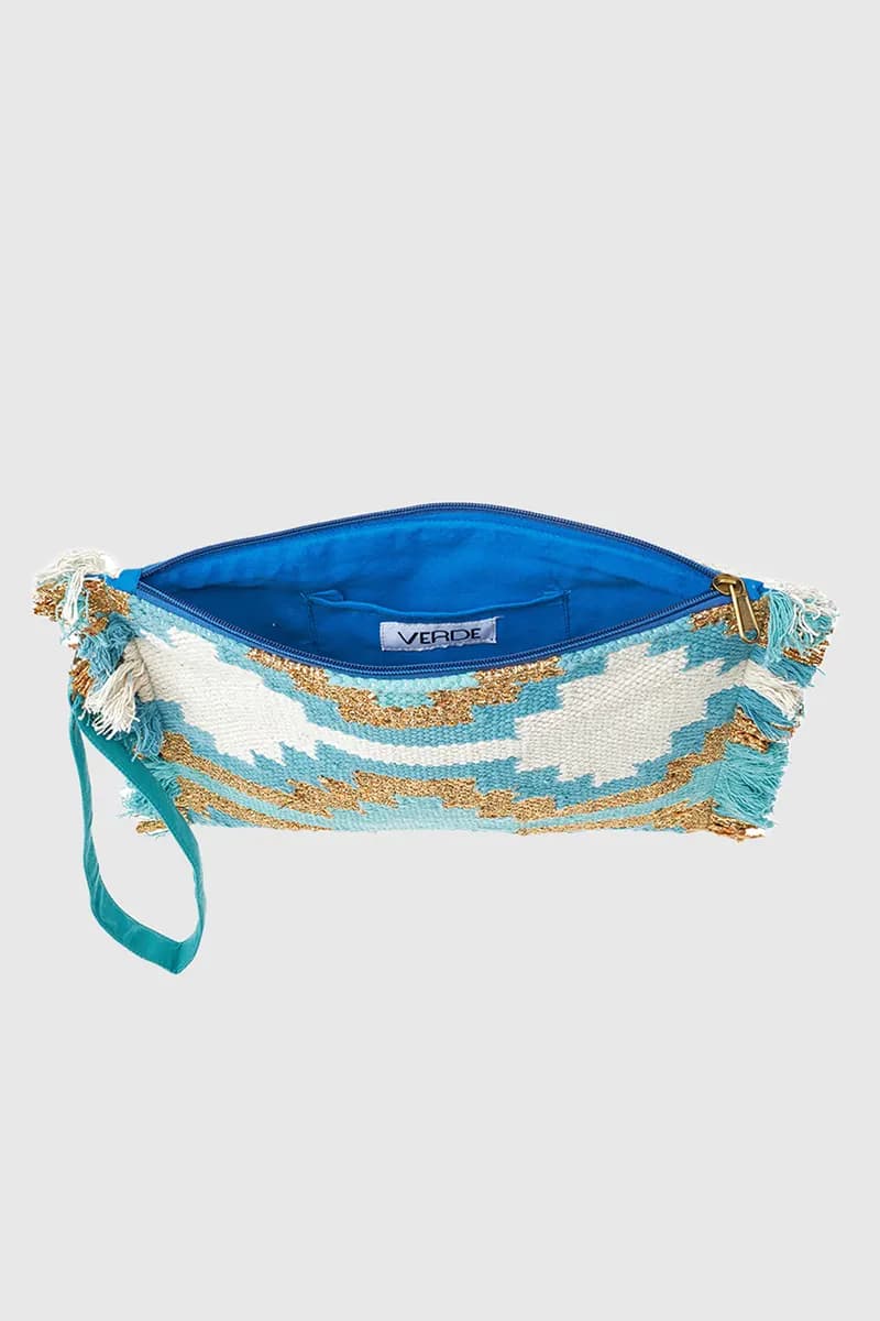 VERDE FASHION | Pochette in tessuto decorato - 8