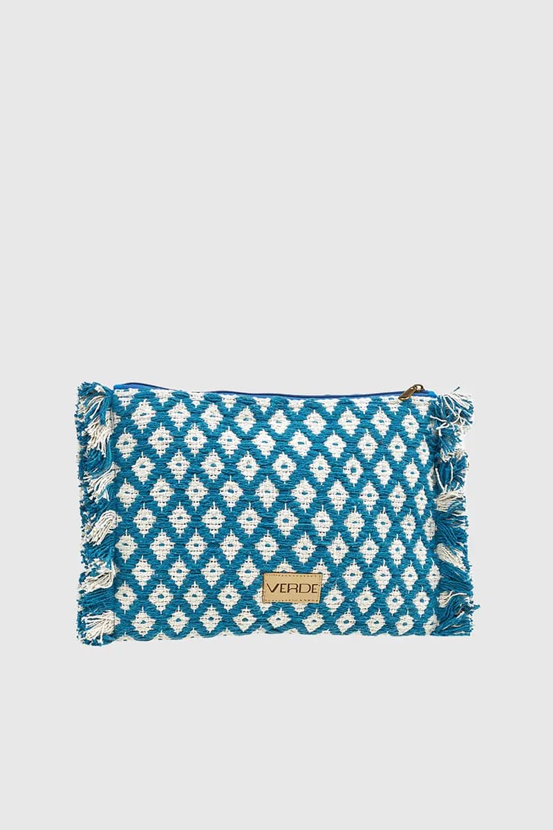 VERDE FASHION | Pochette in tessuto con perline - 2