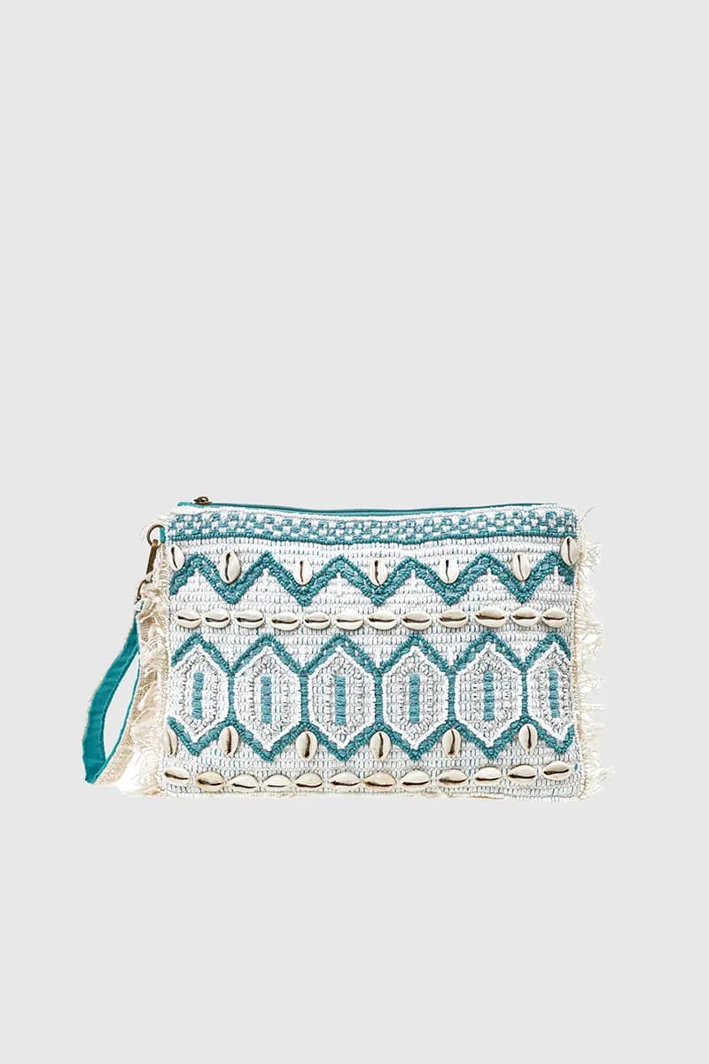 VERDE FASHION | Pochette in tessuto con applicazioni - 5