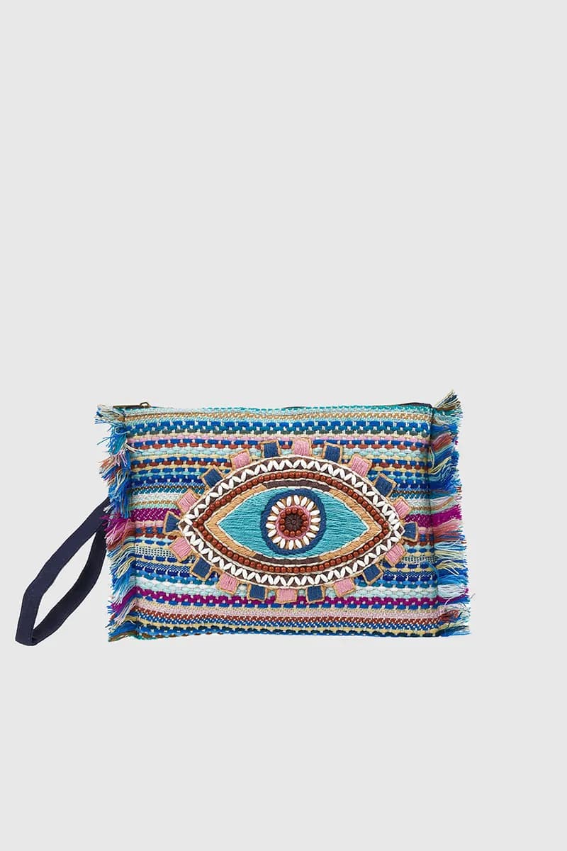 VERDE FASHION | Pochette multicolor in tessuto - 5