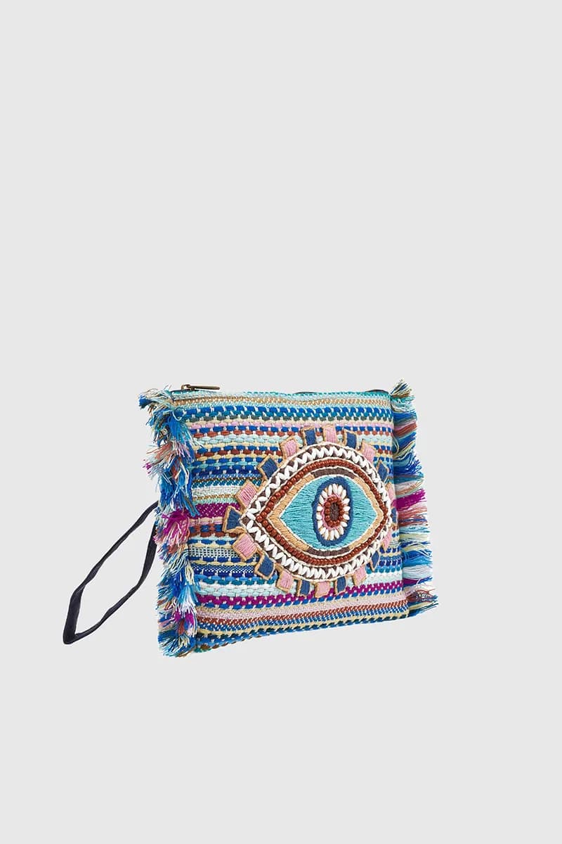 VERDE FASHION | Pochette multicolor in tessuto - 3