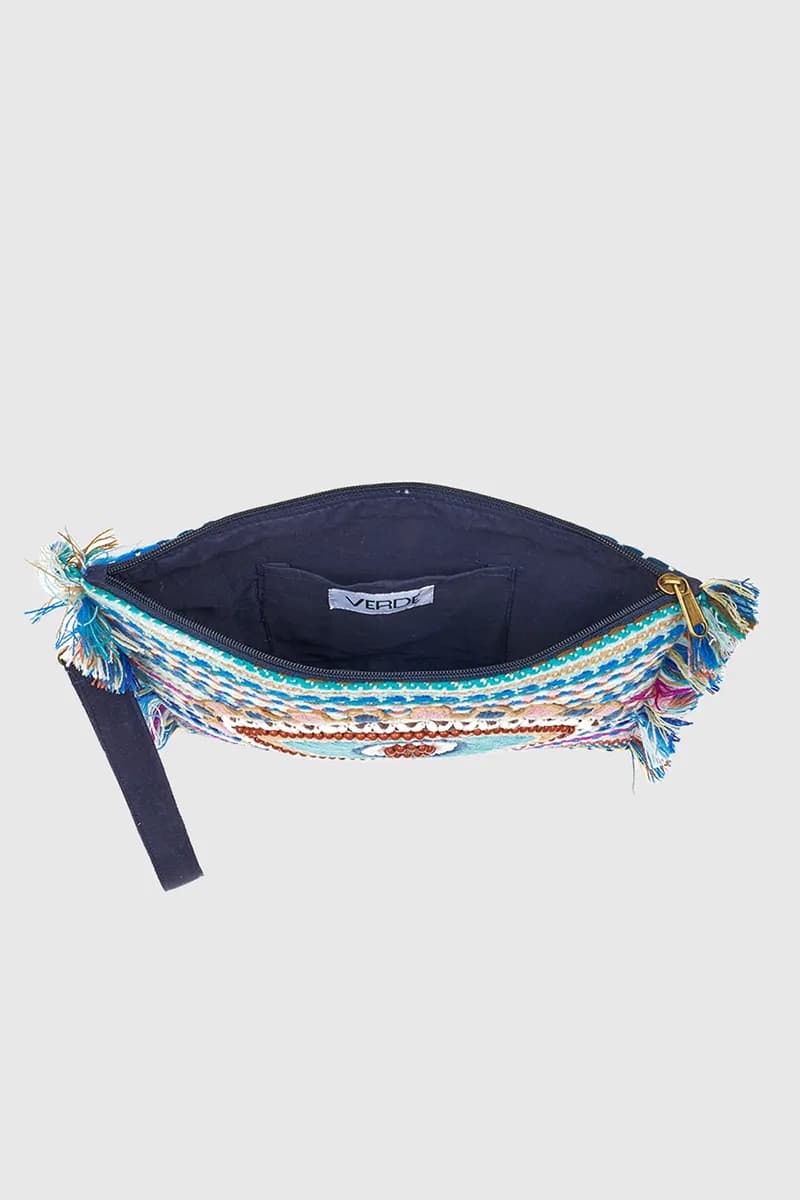 VERDE FASHION | Pochette multicolor in tessuto - 4