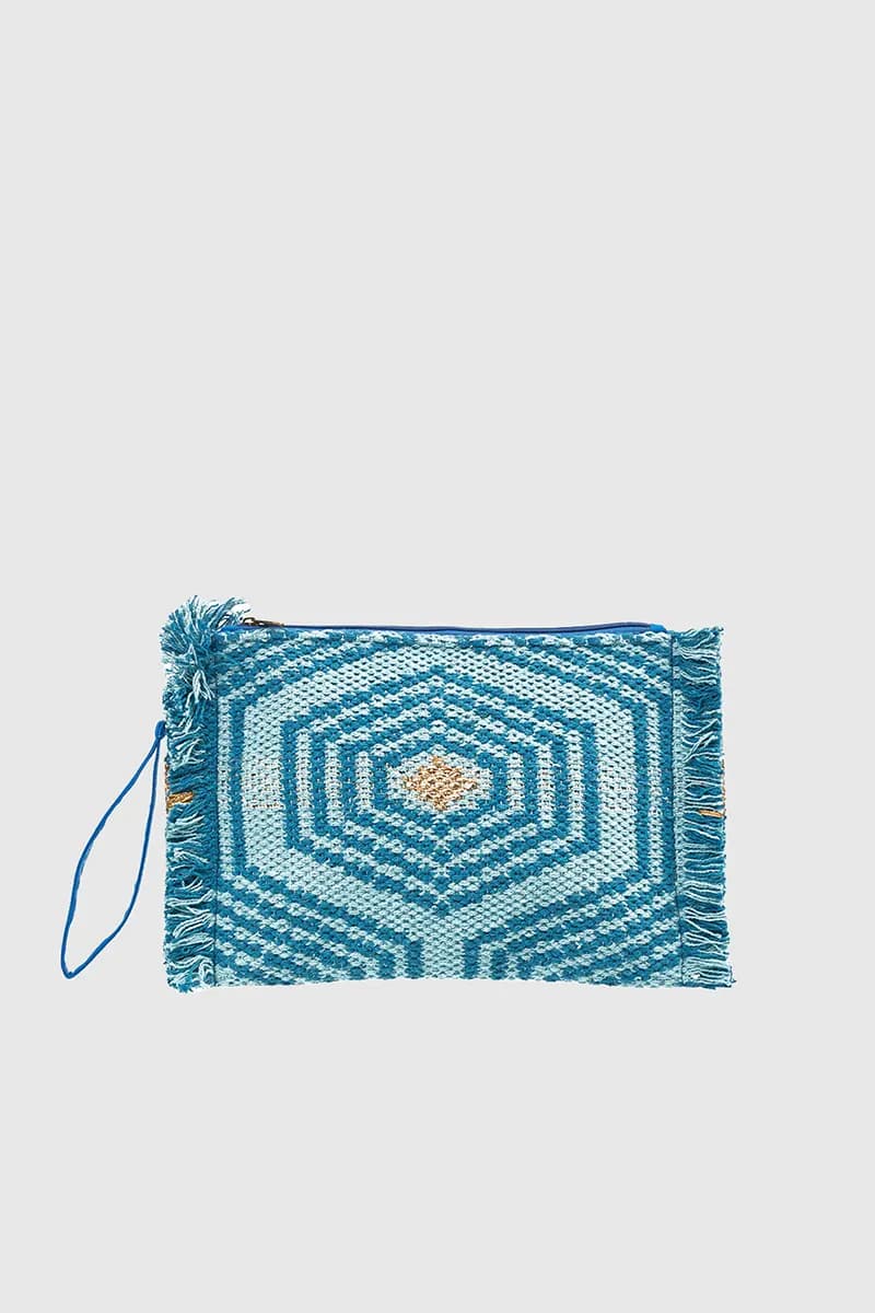 VERDE FASHION | Pochette in tessuto con ricami - 5