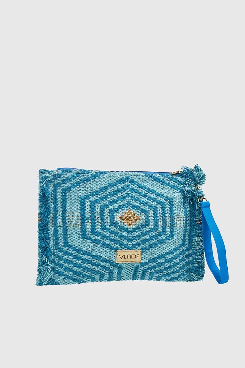 VERDE FASHION | Pochette in tessuto con ricami - 2