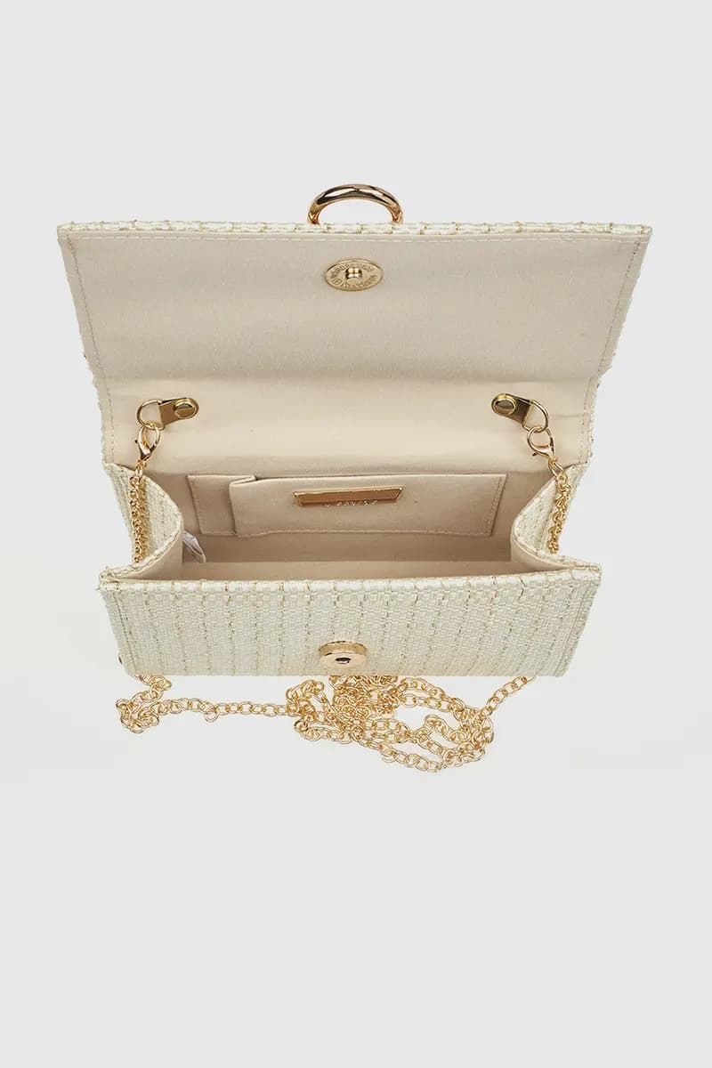 VERDE FASHION | Pochette rafia manico in osso - 4