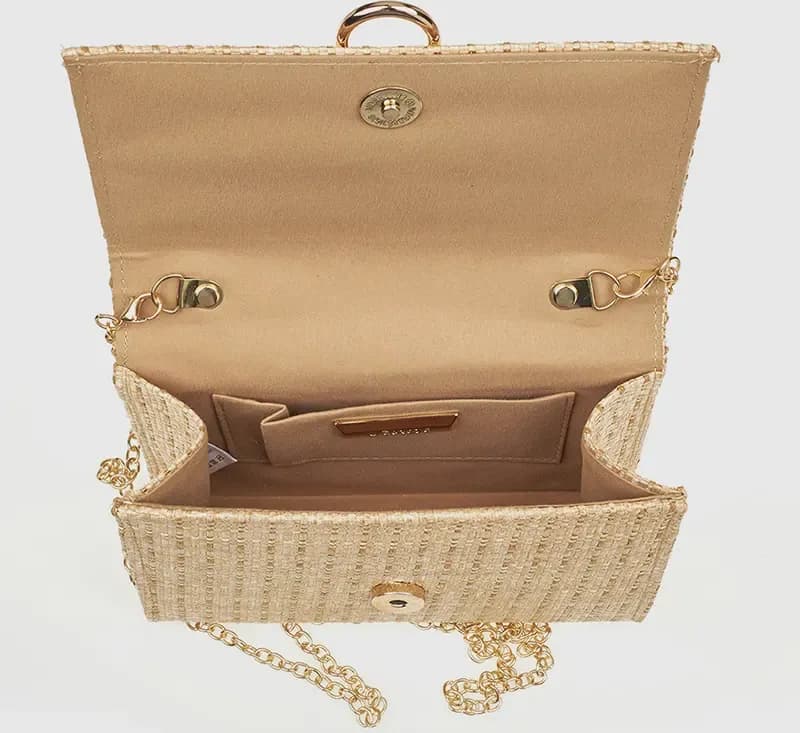 VERDE FASHION | Pochette rafia manico in osso - 8