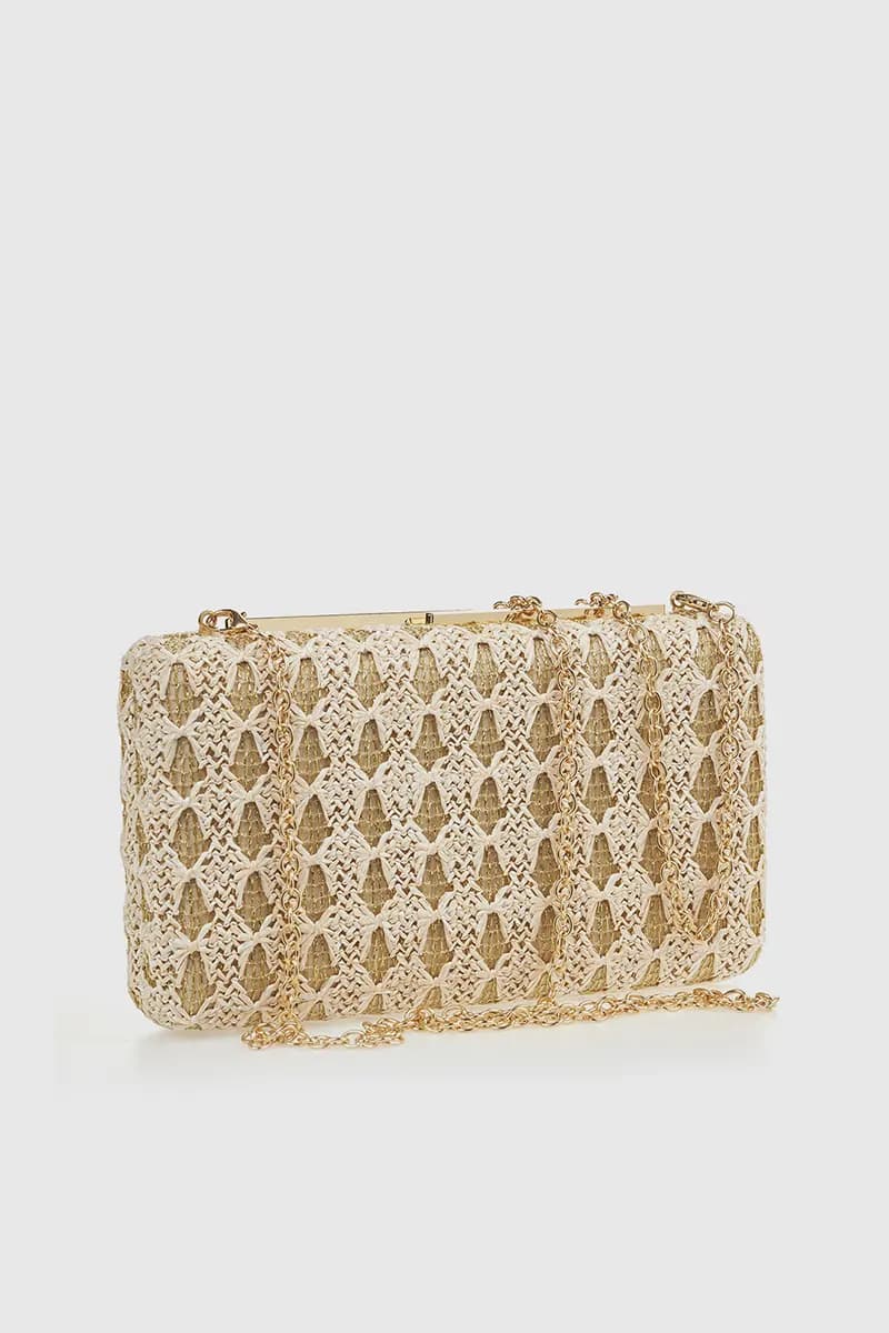 VERDE FASHION | Clutch in rafia decorata - 2