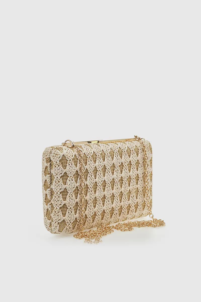 VERDE FASHION | Clutch in rafia decorata - 3