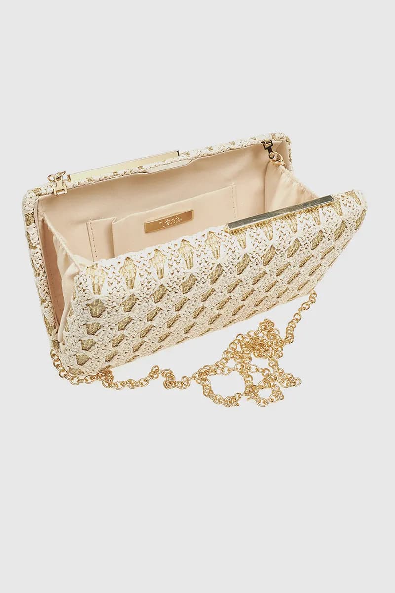 VERDE FASHION | Clutch in rafia decorata - 4