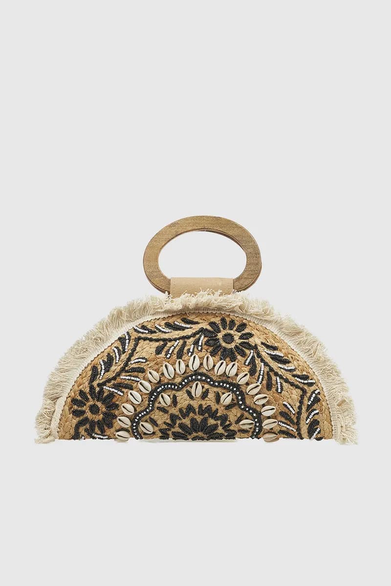 VERDE FASHION | Pochette mezzaluna in rafia - 5