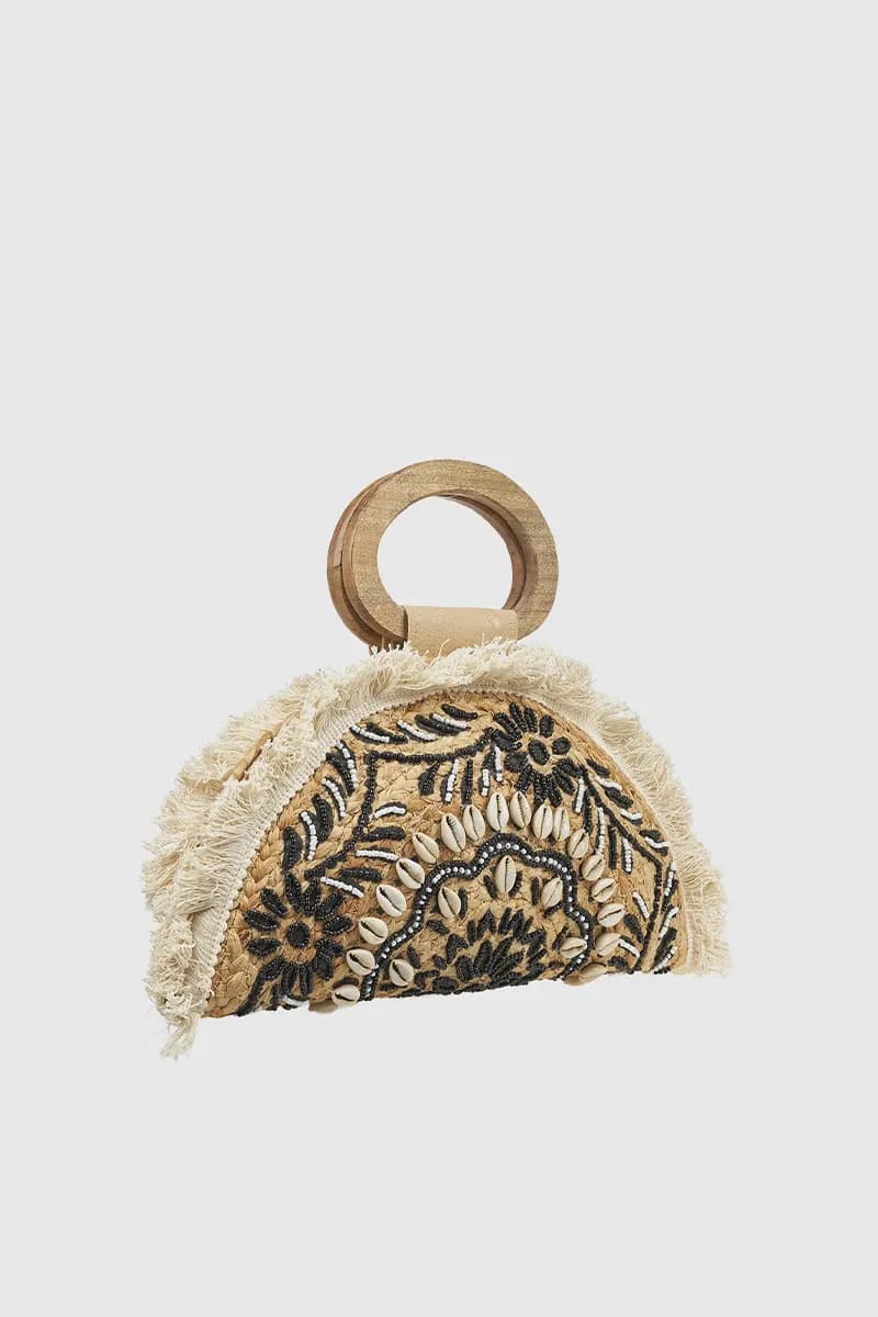 VERDE FASHION | Pochette mezzaluna in rafia - 3