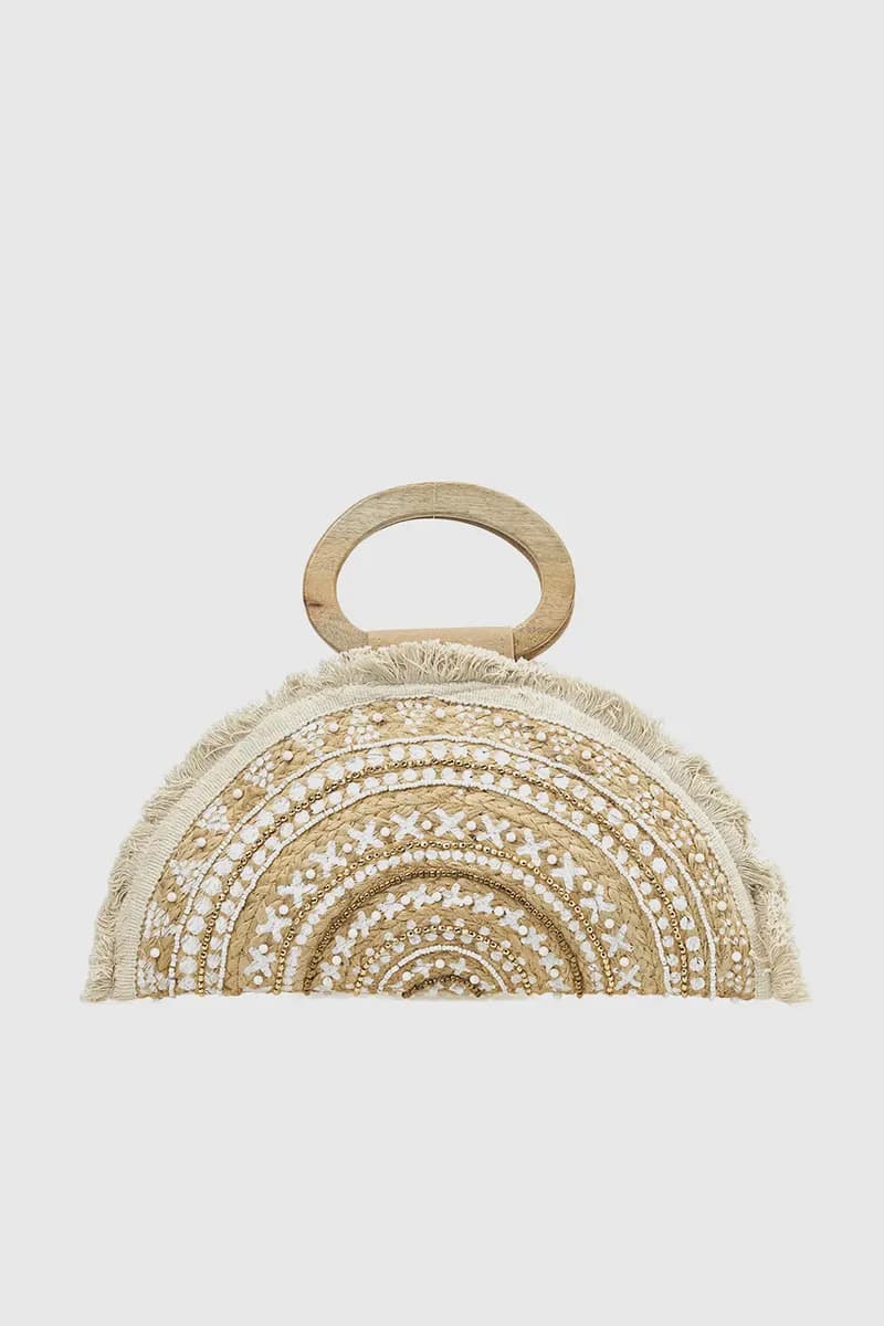 VERDE FASHION | Pochette mezzaluna in rafia - 3