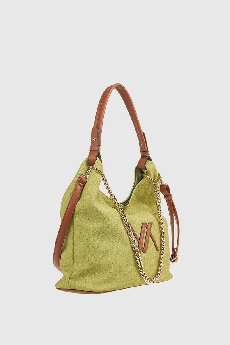 VERDE FASHION | Borsa a spalla con logo - 2