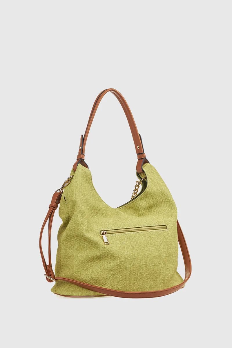 VERDE FASHION | Borsa a spalla con logo - 3