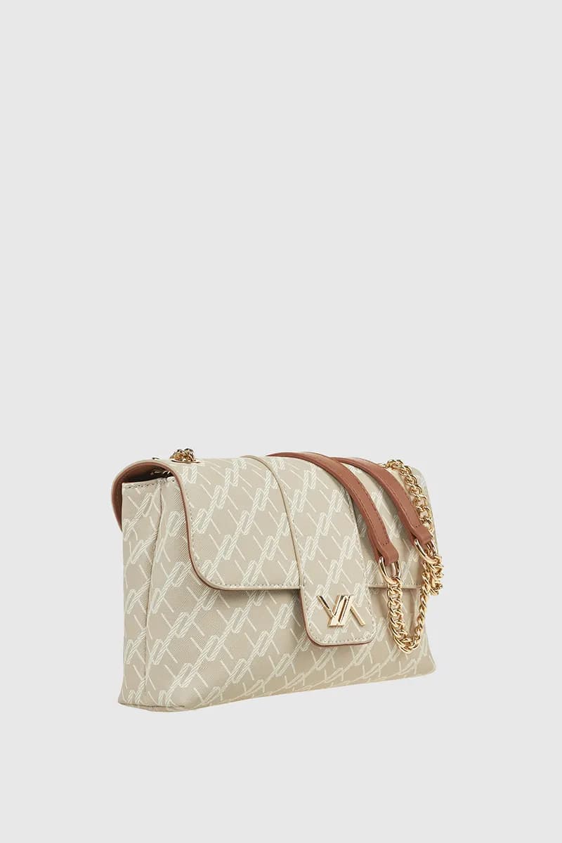 VERDE FASHION | Borsa con pattina loghi - 3