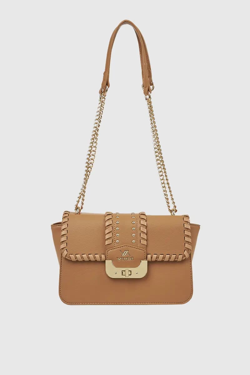 VERDE FASHION | Borsa in ecopelle con borchie - 15