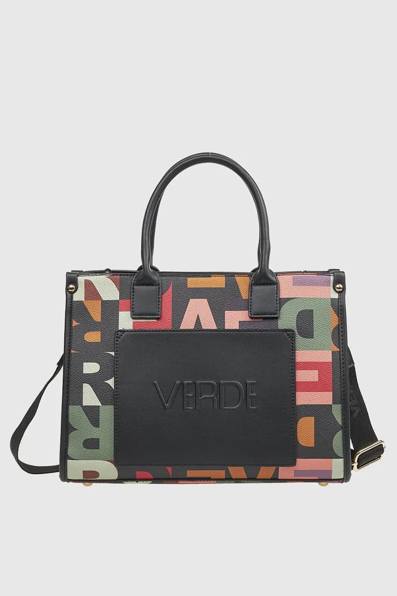 VERDE FASHION | Tote bag logo multicolor - 1