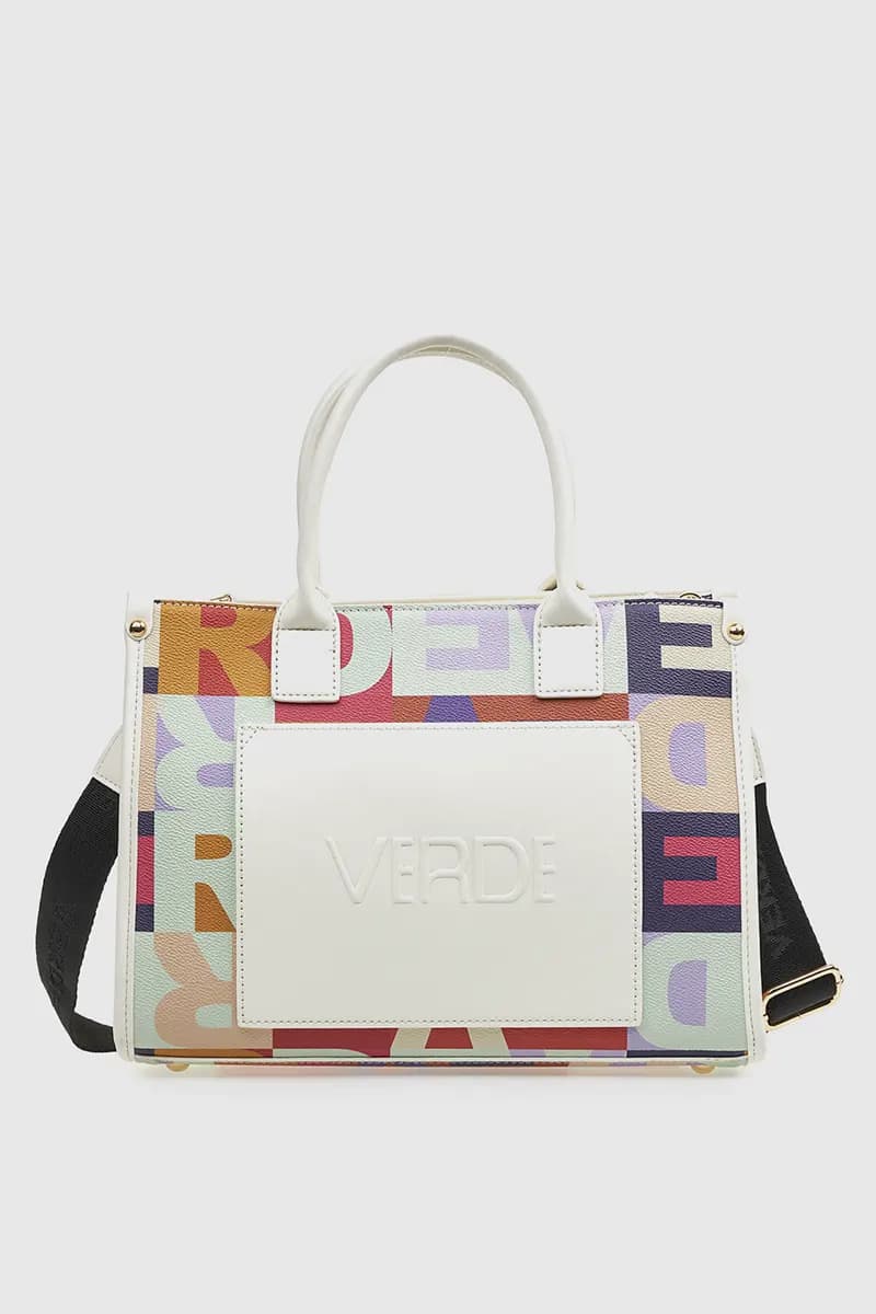 VERDE FASHION | Tote bag logo multicolor - 5