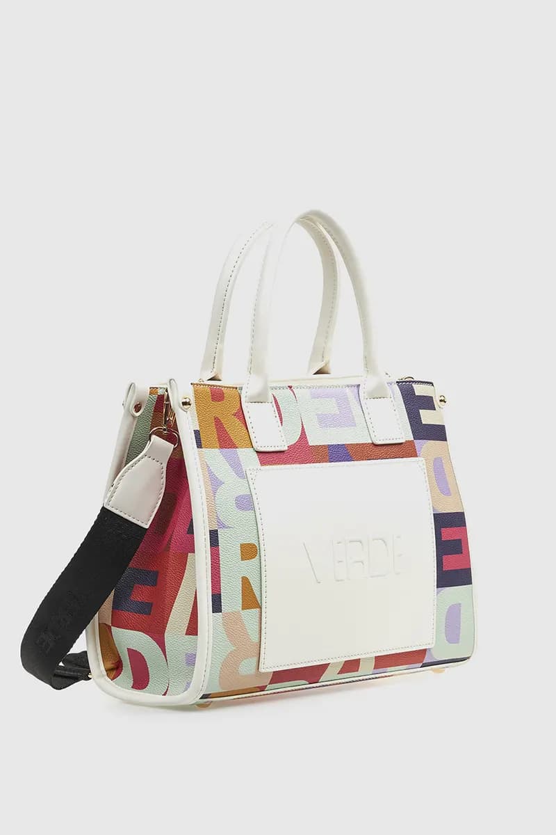 VERDE FASHION | Tote bag logo multicolor - 7