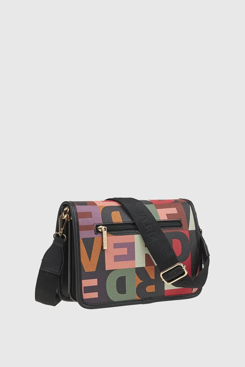 VERDE FASHION | Borsa a tracolla logo multicolor - 6