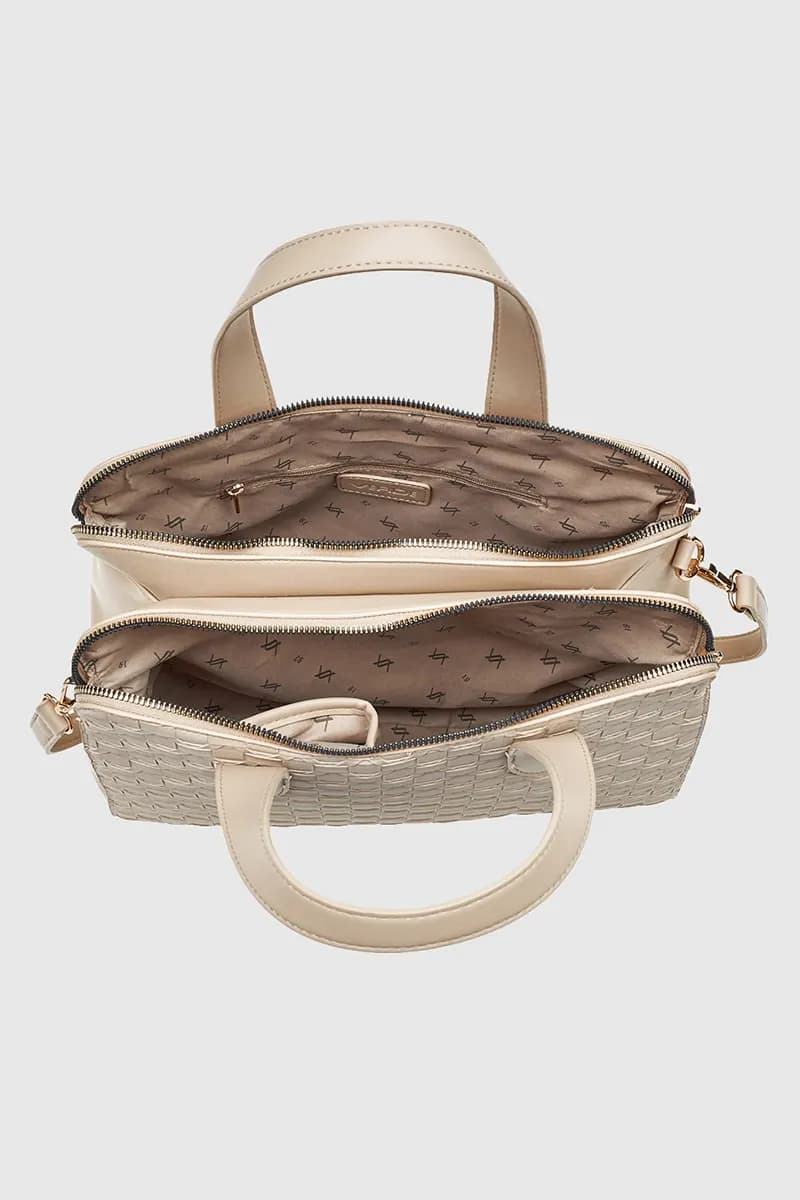 VERDE FASHION | Borsa doppia zip intrecciata - 12