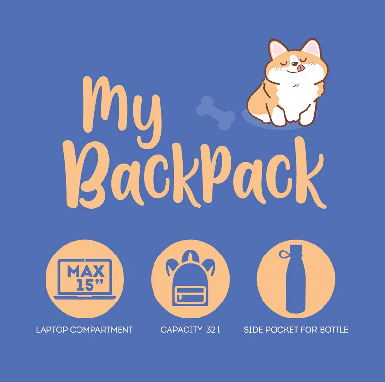 Legami - Zaino My Backpack Corgi (BPK0014) - 5