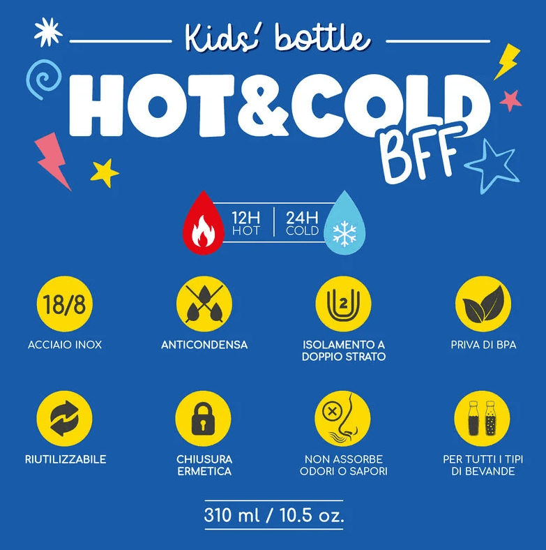 Legami - Borraccia Termica per Bambini - Hot&Cold BFF - Giraffe (KSSB0008) - 6